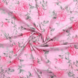 Pink Rose Allover Digital Printed Fabric - Pure Cotton – pco 0 ta06118p2 108 pink rose allover digital printed fabric pure cotton 1