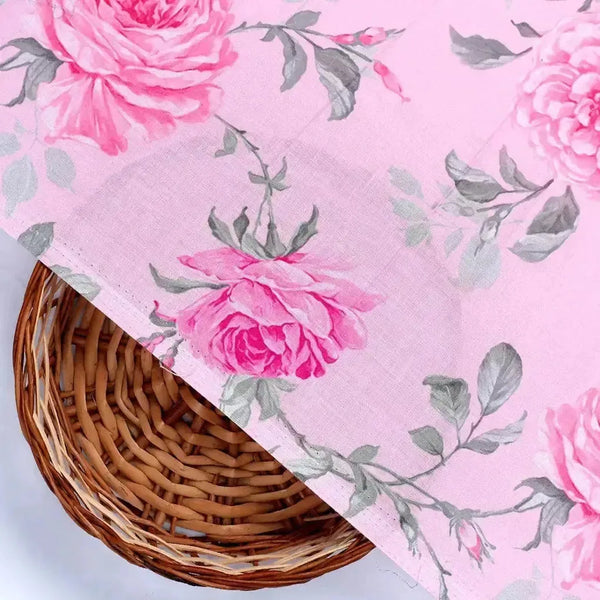 Pink Rose Allover Digital Printed Fabric - Pure Cotton – pco 0 ta06118p2 108 pink rose allover digital printed fabric pure cotton 2 - alternate view