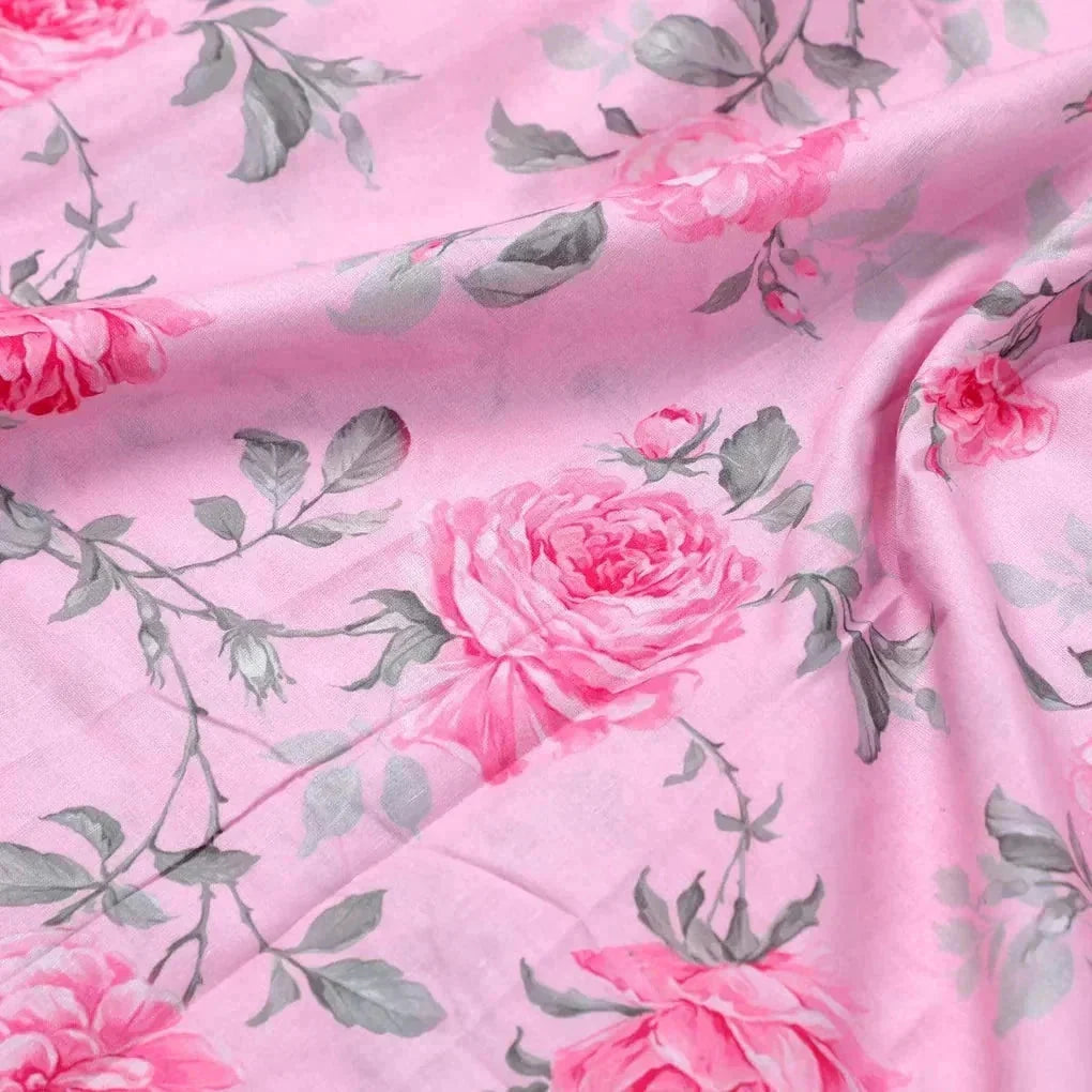 Pink Rose Allover Digital Printed Fabric - Pure Cotton – pco 0 ta06118p2 108 pink rose allover digital printed fabric pure cotton 3