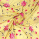 Pink Flower On Lemon Yellow Digital Printed Fabric  - Pure Cotton – pco 0 ta06121 108 pink flower on lemon yellow digital printed fabric pure cotton 1