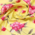 Pink Flower On Lemon Yellow Digital Printed Fabric  - Pure Cotton – pco 0 ta06121 108 pink flower on lemon yellow digital printed fabric pure cotton 3