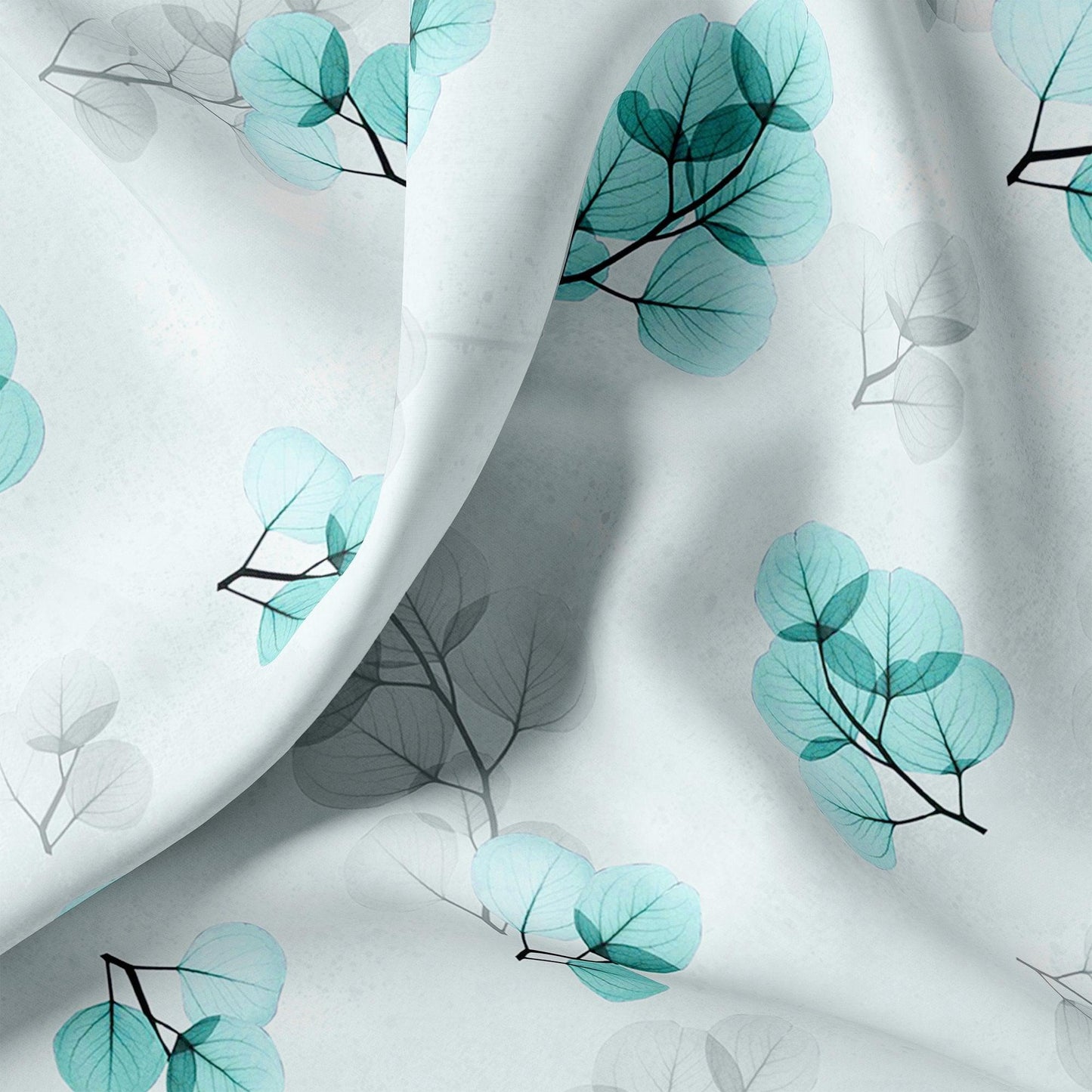 Rama Color Leaves Digital Printed Fabric - Pure Cotton - FAB VOGUE Studio®