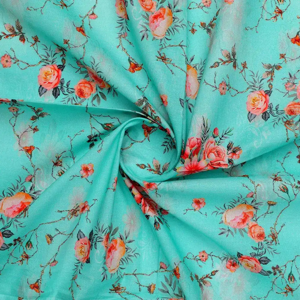Flower Branch Allover Digital Printed Fabric - Pure Cotton – pco 0 ta06541p1 108 flower branch allover digital printed fabric pure cotton 1
