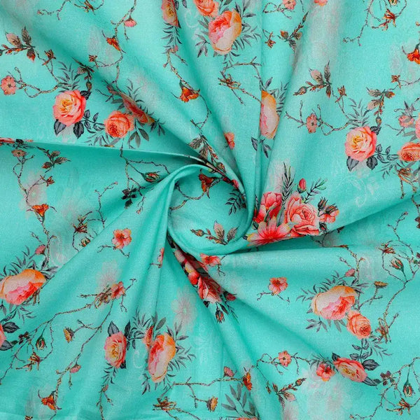 Flower Branch Allover Digital Printed Fabric - Pure Cotton – pco 0 ta06541p1 108 flower branch allover digital printed fabric pure cotton 1