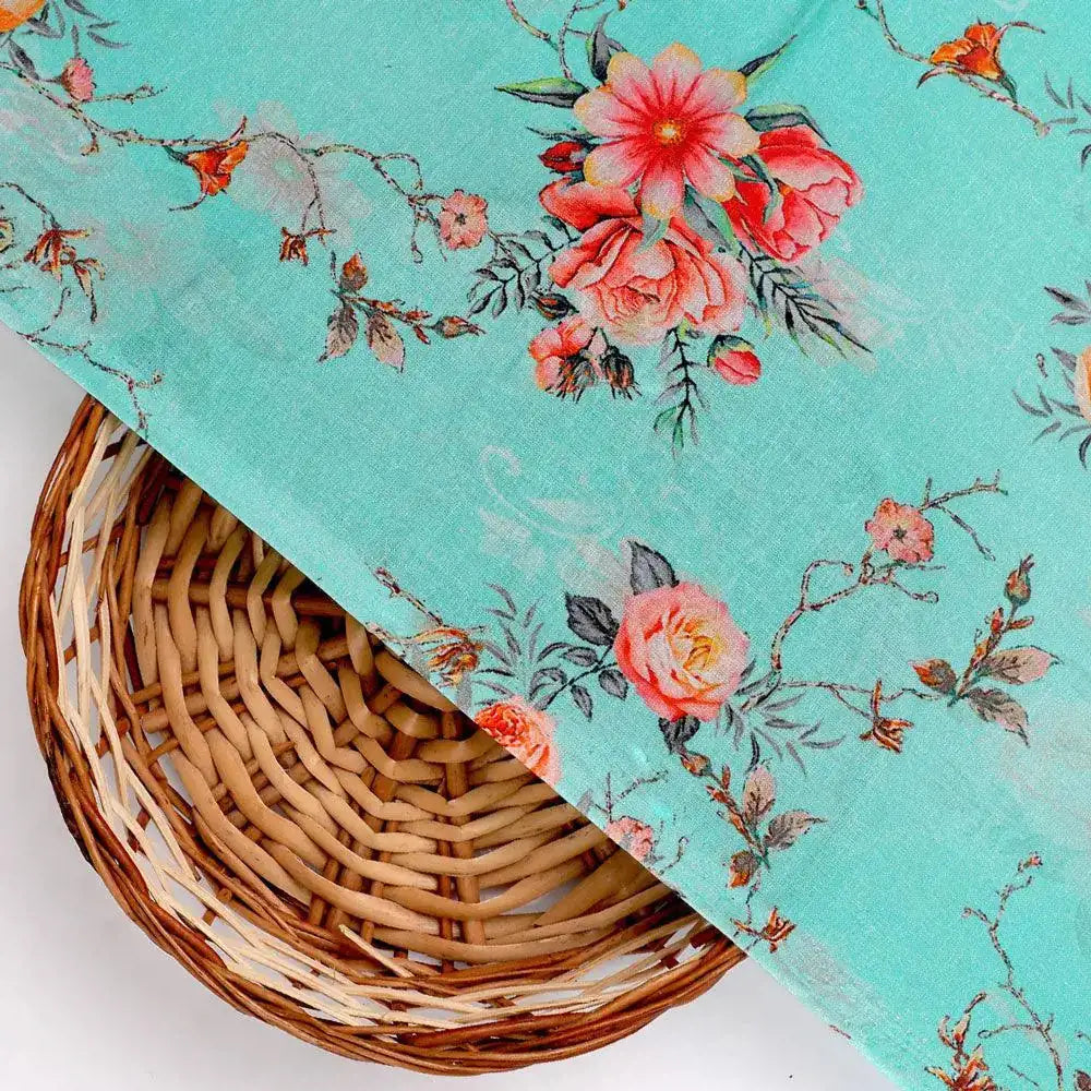 Flower Branch Allover Digital Printed Fabric - Pure Cotton – pco 0 ta06541p1 108 flower branch allover digital printed fabric pure cotton 2