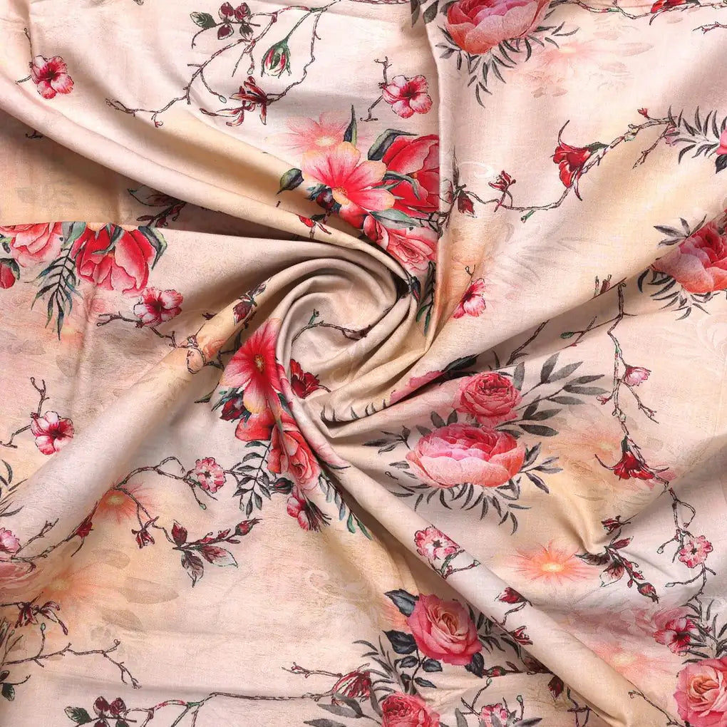 Multicolor Floral Digitally Printed Fabrics - Pure Cotton – pco 0 ta06541p3 108 multicolor floral digitally printed fabrics pure cotton 1