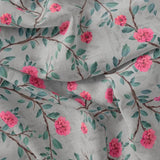 Pink Flower And Branch Digital Printed Fabric - Pure Cotton – pco 0 ta06641p4 108 pink flower and branch digital printed fabric pure cotton 1