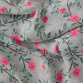 Pink Flower And Branch Digital Printed Fabric - Pure Cotton – pco 0 ta06641p4 108 pink flower and branch digital printed fabric pure cotton 1