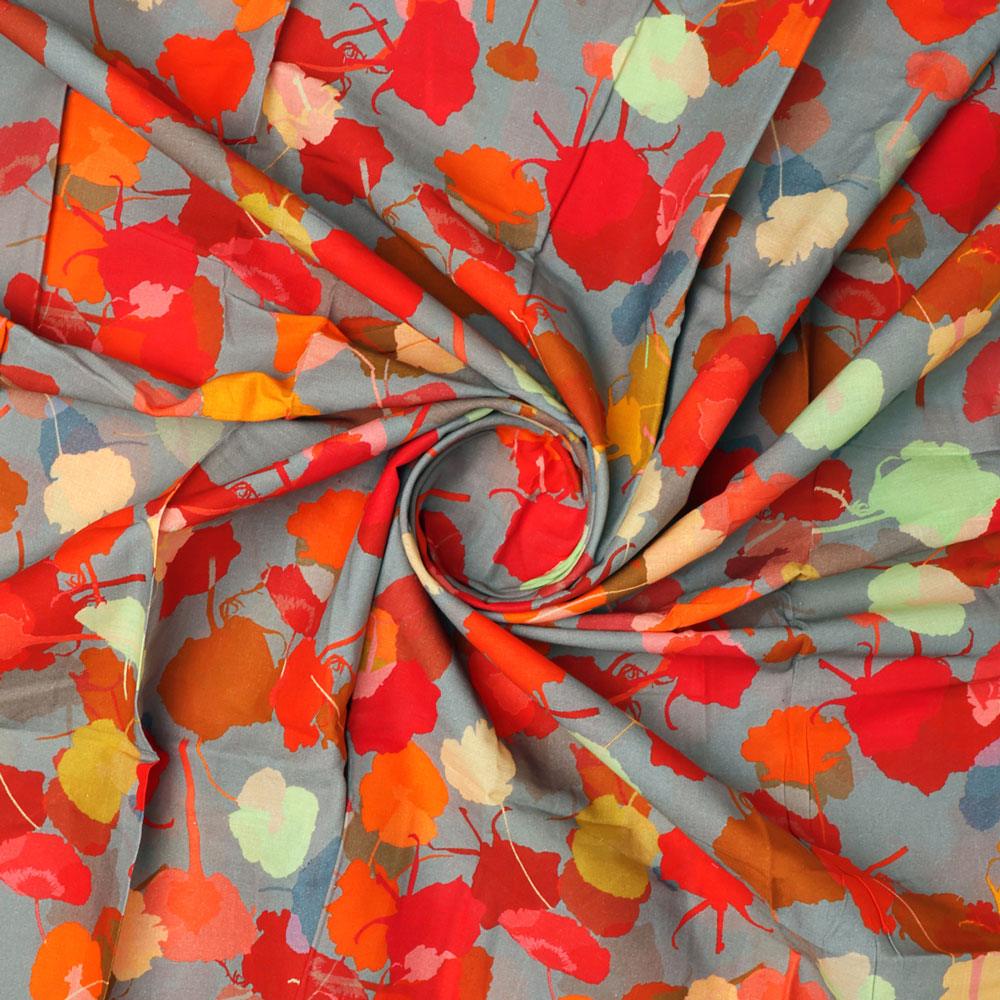 Watercolour Spotted Random Multicolour Flower Digital Printed Fabric - Pure Cotton - FAB VOGUE Studio®