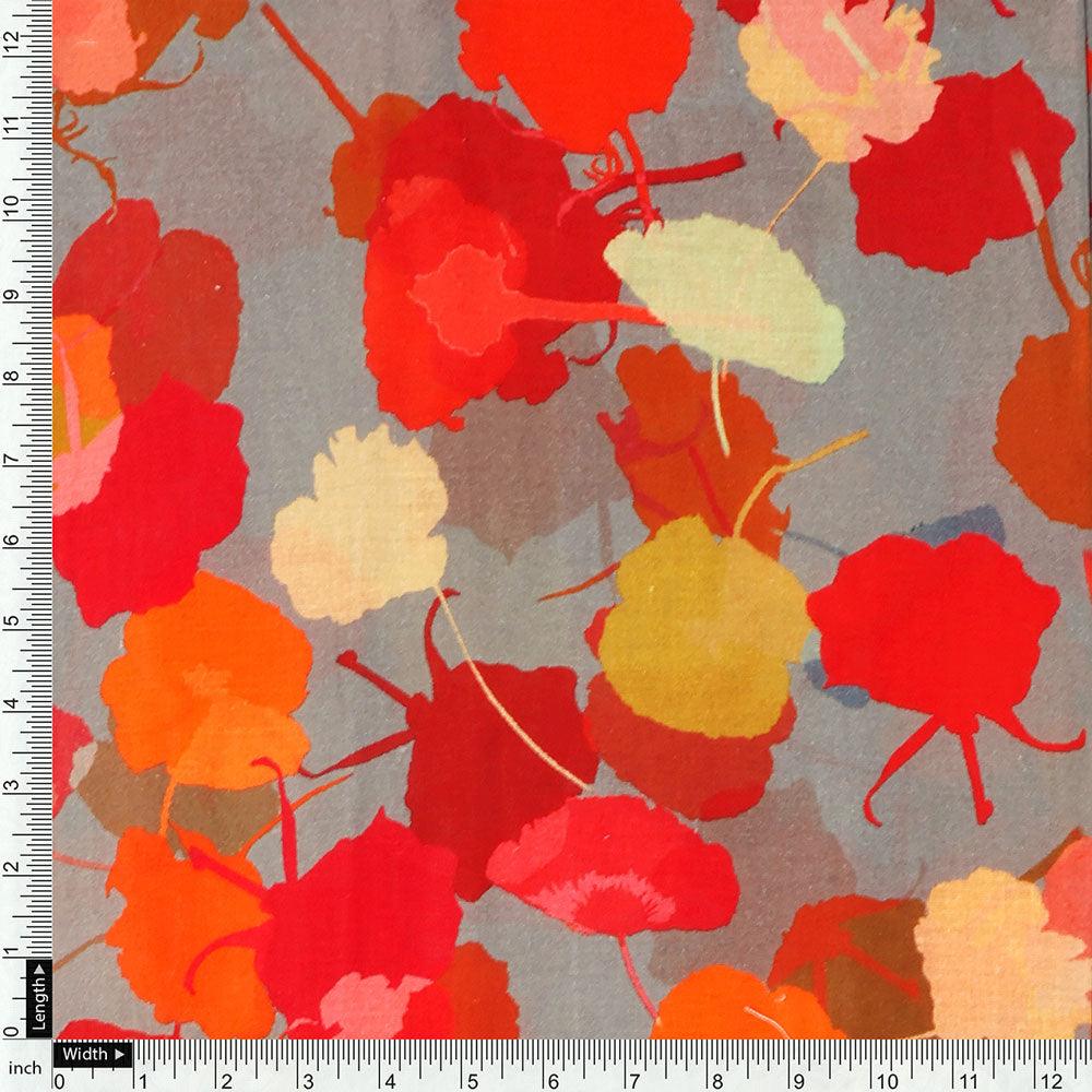 Watercolour Spotted Random Multicolour Flower Digital Printed Fabric - Pure Cotton - FAB VOGUE Studio®
