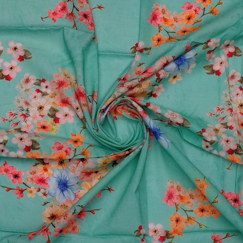 Lovely Geranium Flower Digital Printed Fabric - Pure Cotton – pco 0 ta07214p5 108 lovely geranium flower digital printed fabric pure cotton 1