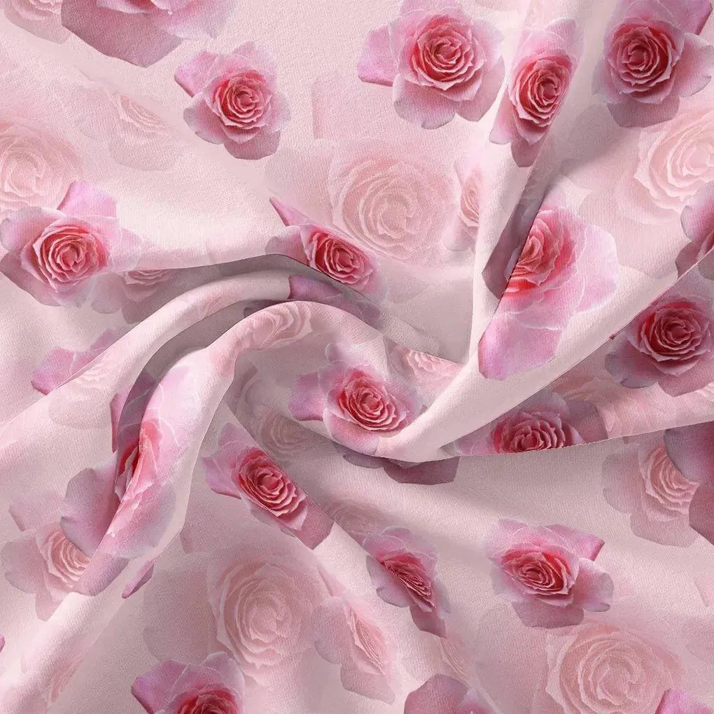 Pinkish Rose Allover Digital Printed Fabric  - Pure Cotton – pco 0 ta07250p1 108 pinkish rose allover digital printed fabric pure cotton 3