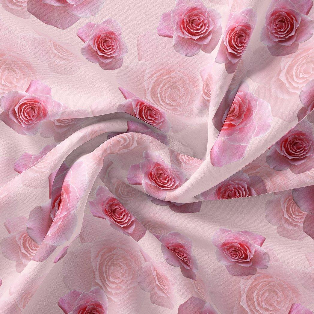 Pinkish Rose Allover Digital Printed Fabric - Pure Cotton - FAB VOGUE Studio®