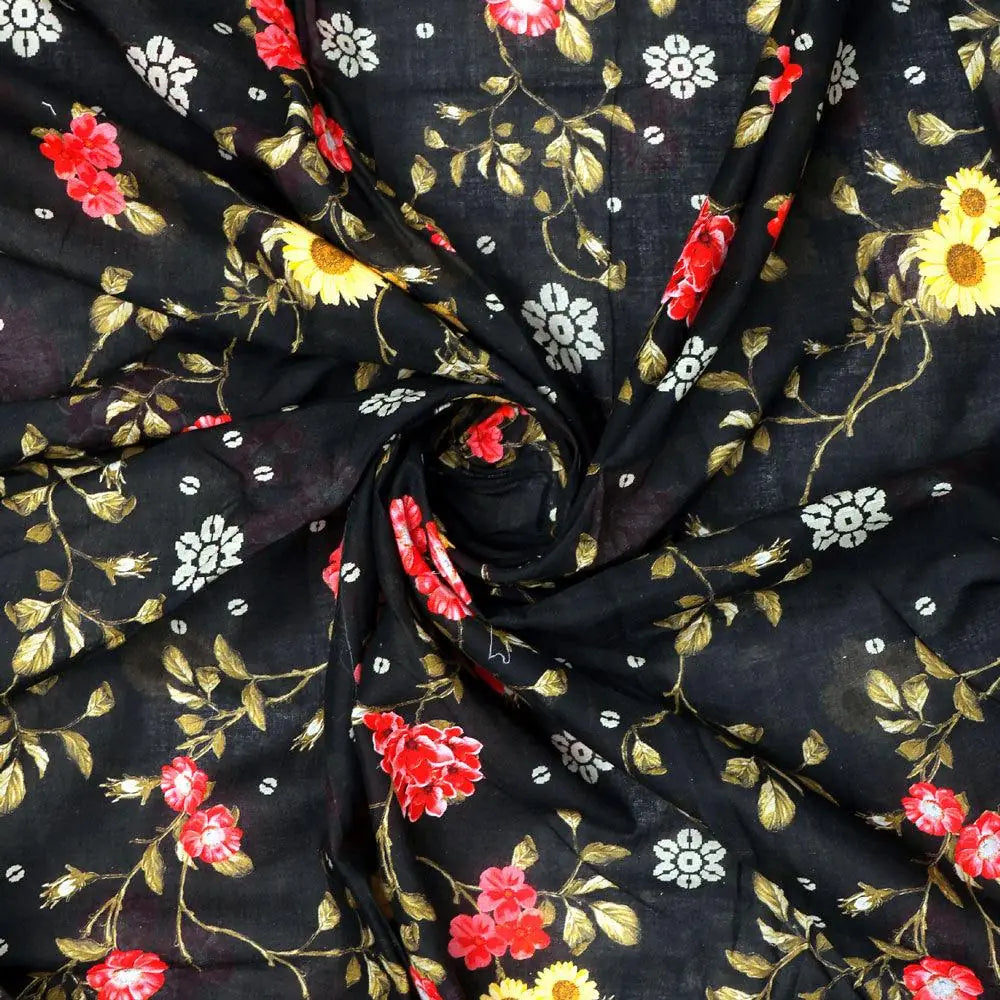 Beautiful Calico Flower With Branch Digital Printed Fabric - Cotton – pco 0 ta075015p 108 beautiful calico flower with branch digital printed fabric cotton 1