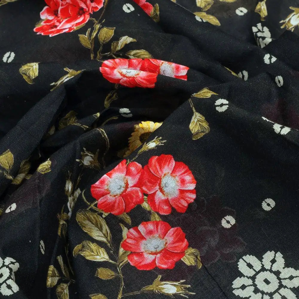 Beautiful Calico Flower With Branch Digital Printed Fabric - Cotton – pco 0 ta075015p 108 beautiful calico flower with branch digital printed fabric cotton 3