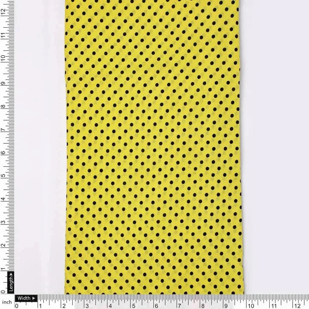 Yellow Polka Dot Digital Printed Fabric - Pure Cotton – pco 0 ta07619p2 108 yellow polka dot digital printed fabric pure cotton 4