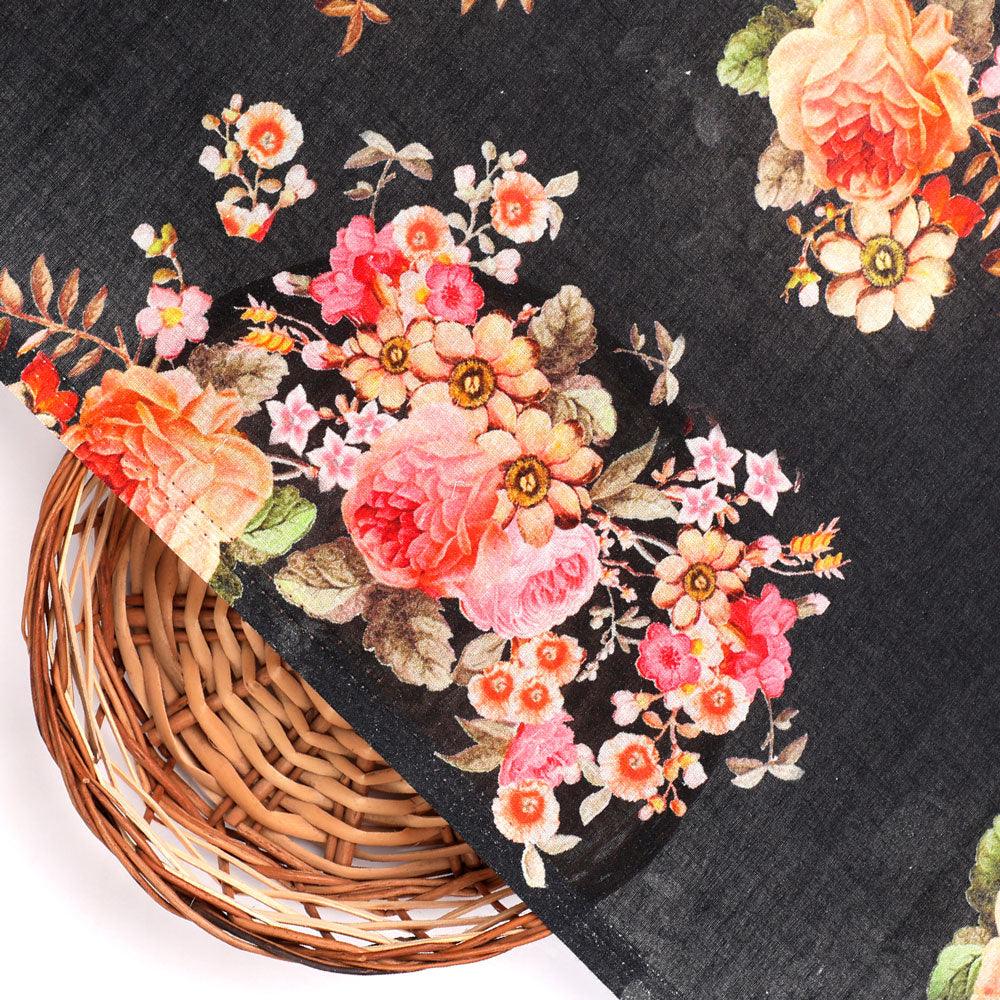 Unique Seamless Multitype Flower Digital Printed Fabric - Pure Cotton - FAB VOGUE Studio®