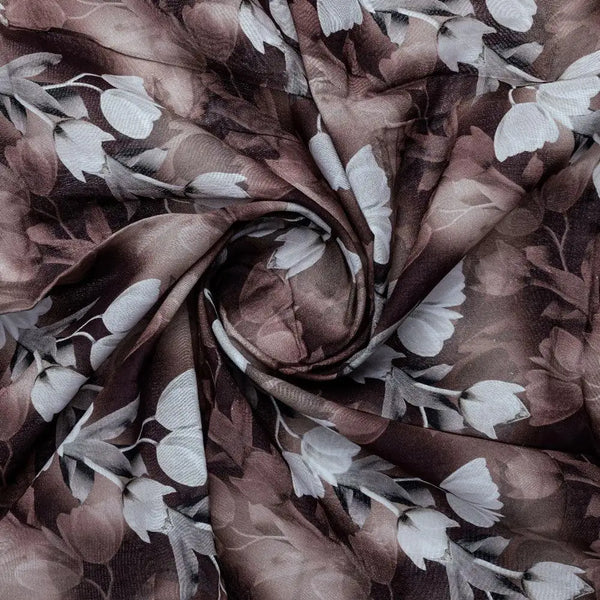 Watercolor Blooming Flower Brown Flower Digital Printed Fabric - Pure Cotton – pco 0 ta08146p3 108 watercolor blooming flower brown flower digital printed fabric pure cotton 1