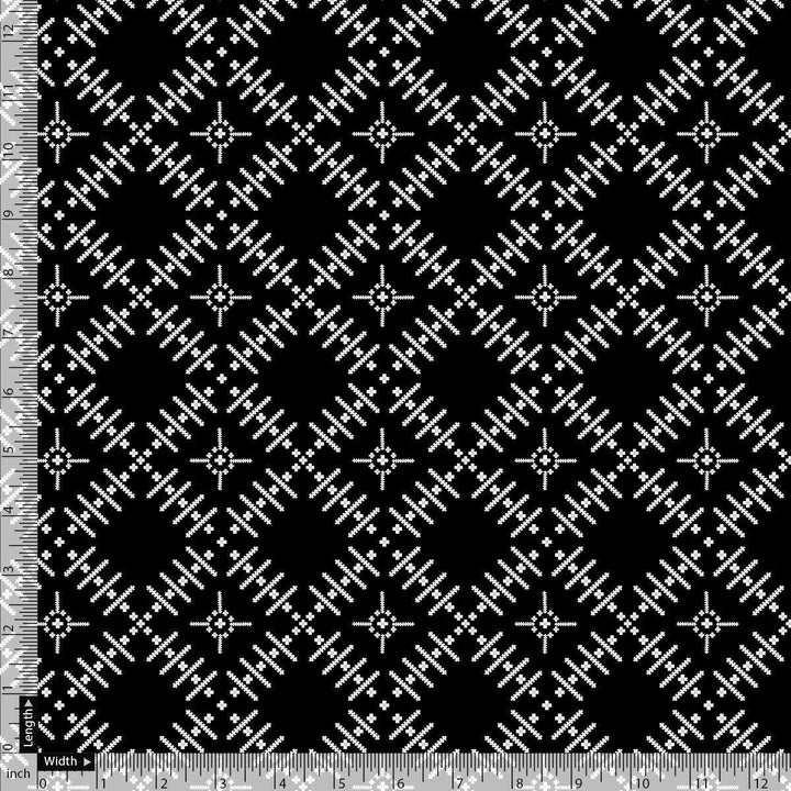 Morden Digital Art Of Doted Lining Digital Printed Fabric - Cotton - FAB VOGUE Studio®