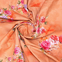 Bloom Pink Forest Flower Digital Printed Fabric - Pure Cotton – pco 0 ta08282 108 bloom pink forest flower digital printed fabric pure cotton 1