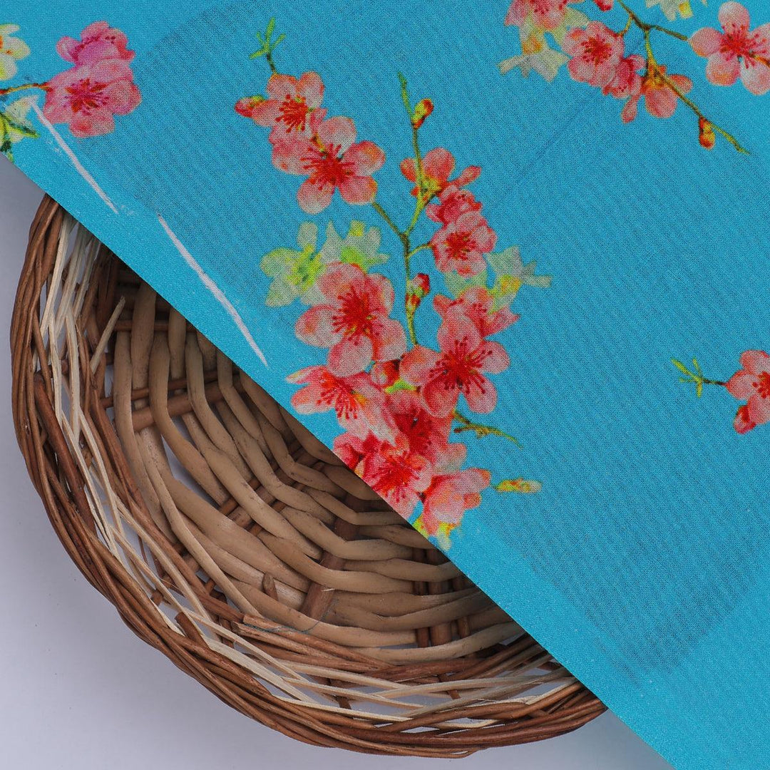 Ditsy Leaf Love Digital Printed Fabric - Pure Cotton - FAB VOGUE Studio®