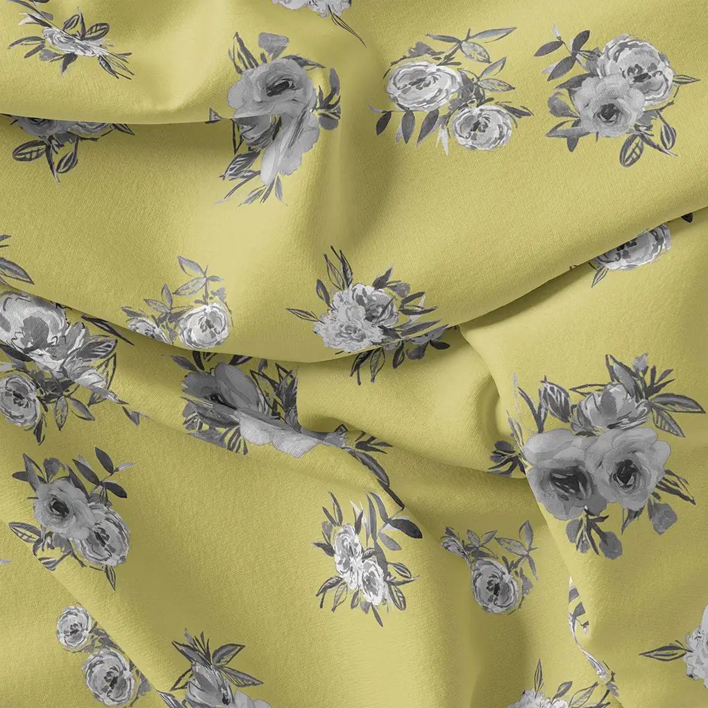 Vintage Art Of Flower Digital Printed Fabric - Pure Cotton – pco 0 ta08289p3 108 vintage art of flower digital printed fabric pure cotton 3