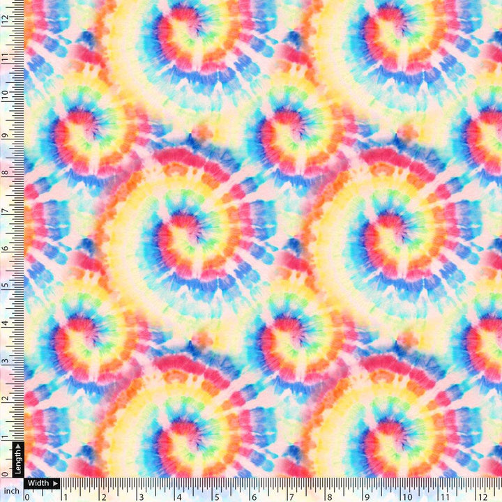 Rainbow Rounded Gradient Digital Printed Fabric - Cotton - FAB VOGUE Studio®