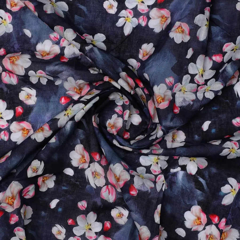 Ditsy Pink Water Paint Florish Flower Digital Printed Fabric - Pure Cotton – pco 0 ta08308 108 ditsy pink water paint florish flower digital printed fabric pure cotton 1