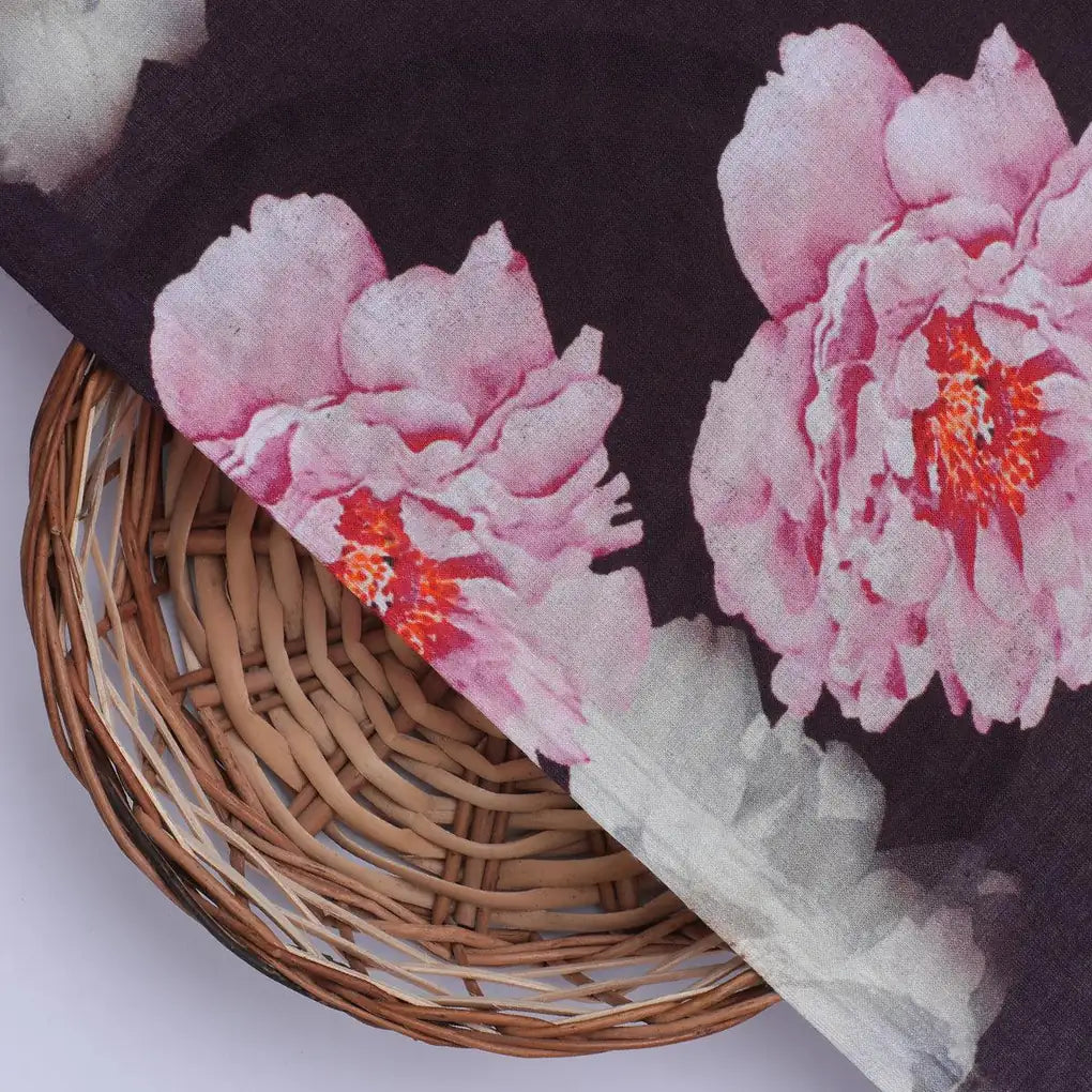 Attractive Pink Roses With Grey Digital Printed Fabric - Cotton – pco 0 ta08328p2 108 attractive pink roses with grey digital printed fabric cotton 2