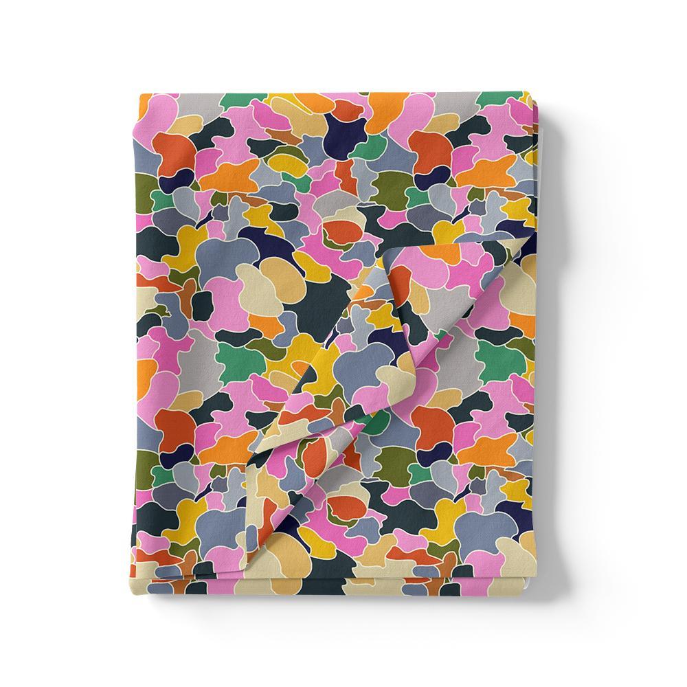 Seamless Rainbow Marble Art Digital Printed Fabric - Cotton - FAB VOGUE Studio®