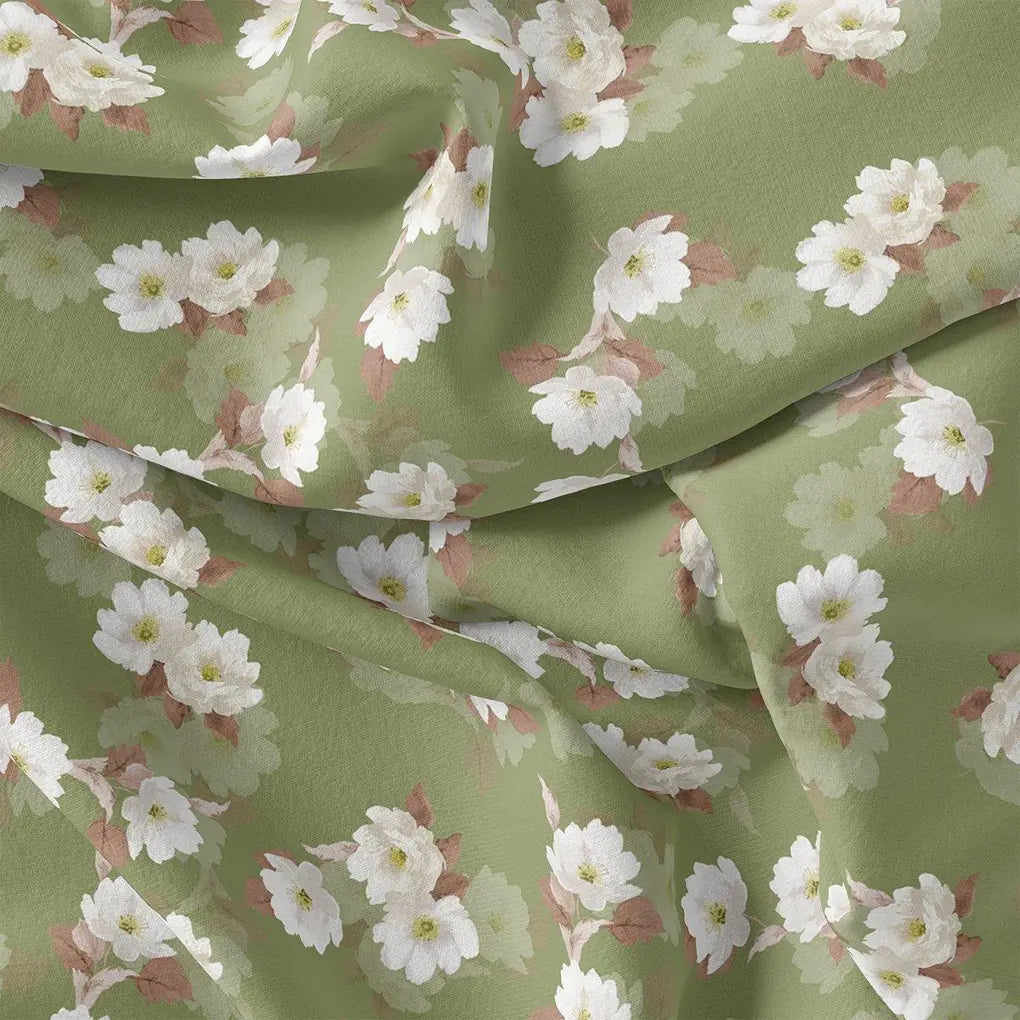 Lovely White Rose Digital Printed Fabric - Pure Cotton – pco 0 ta08334p4 108 lovely white rose digital printed fabric pure cotton 3