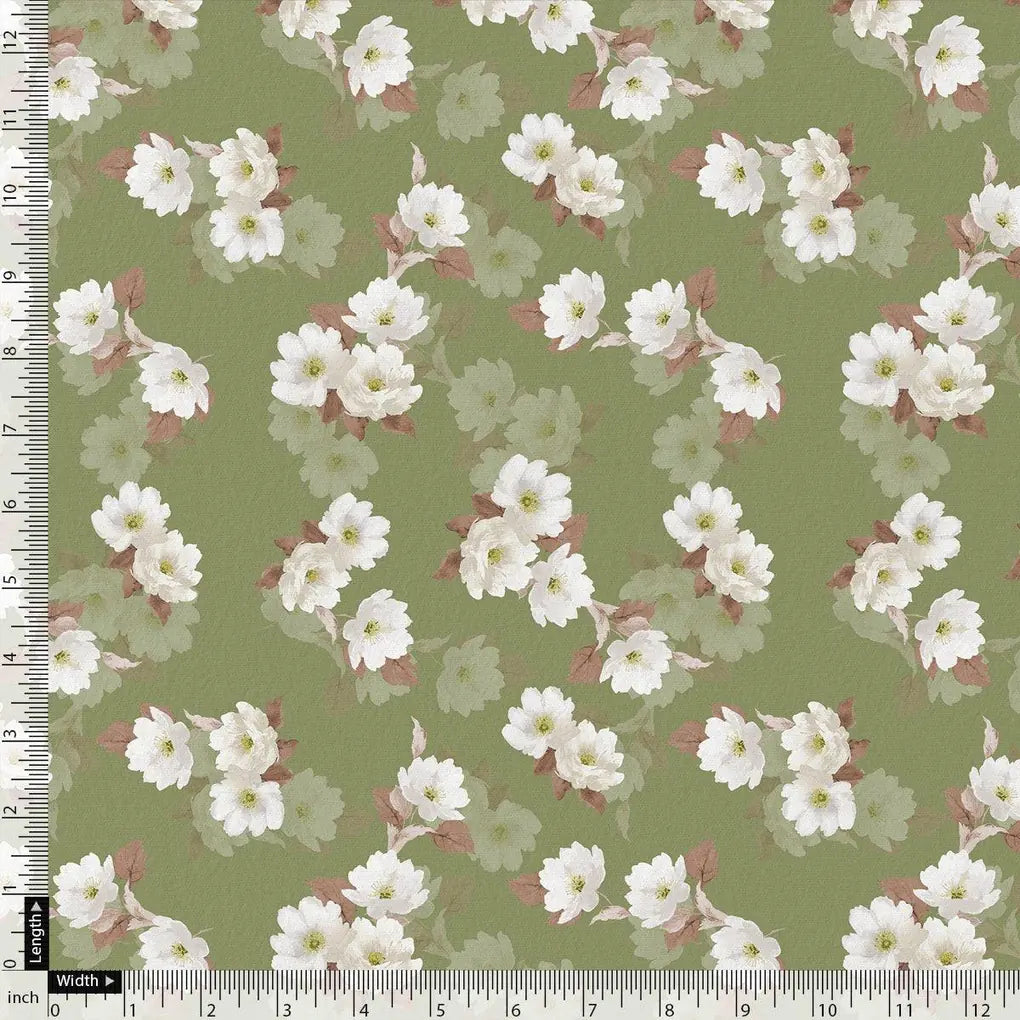 Lovely White Rose Digital Printed Fabric - Pure Cotton – pco 0 ta08334p4 108 lovely white rose digital printed fabric pure cotton 4
