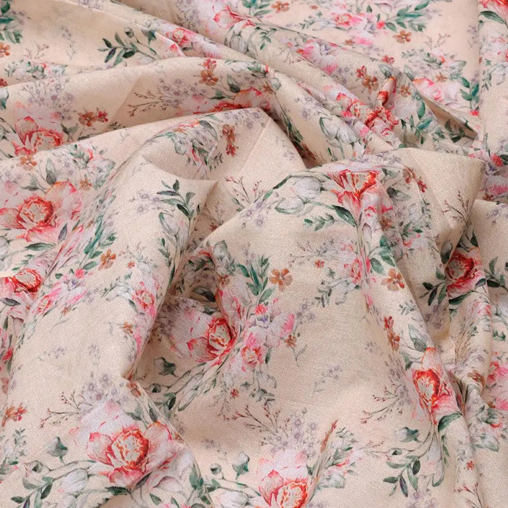 Beautiful Seamless Red Poppy Flower Digital Printed Fabric - Pure Cotton – pco 0 ta08506 108 beautiful seamless red poppy flower digital printed fabric pure cotton 3