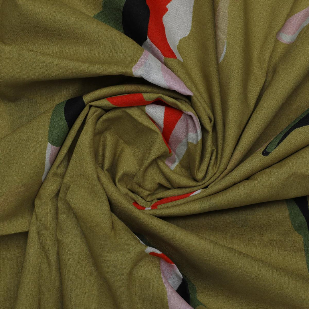 Creative Paper Art Colourful Digital Printed Fabric - Pure Cotton - FAB VOGUE Studio®