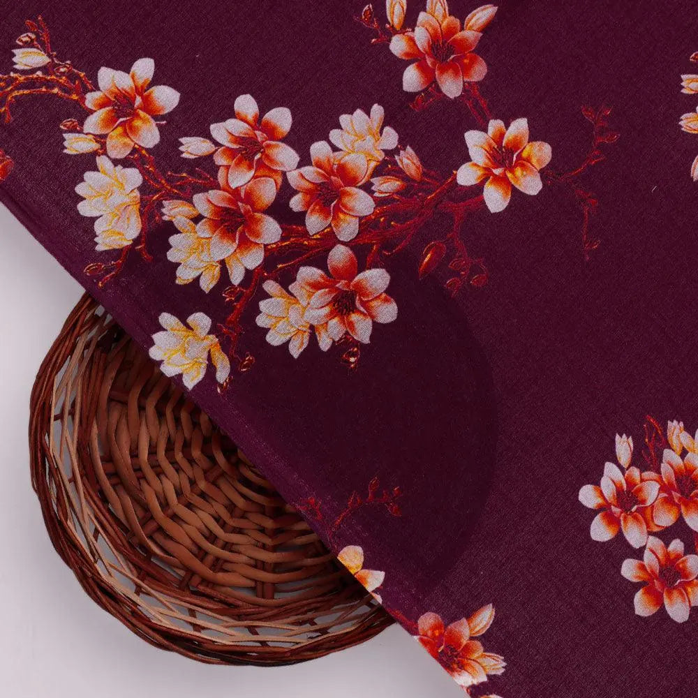 Attractive Yellow Lily Floral Flower Digital Printed Fabric - Pure Cotton – pco 0 ta08510d 108 attractive yellow lily floral flower digital printed fabric pure cotton 2