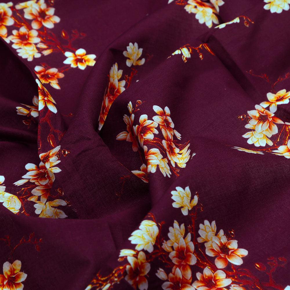 Attractive Yellow Lily Floral Flower Digital Printed Fabric - Pure Cotton – pco 0 ta08510d 108 attractive yellow lily floral flower digital printed fabric pure cotton 3