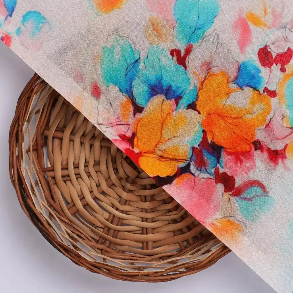 Rainbow Colourful Tulip Roses Digital Printed Fabric - Pure Cotton – pco 0 ta08523p4 108 rainbow colourful tulip roses digital printed fabric pure cotton 2