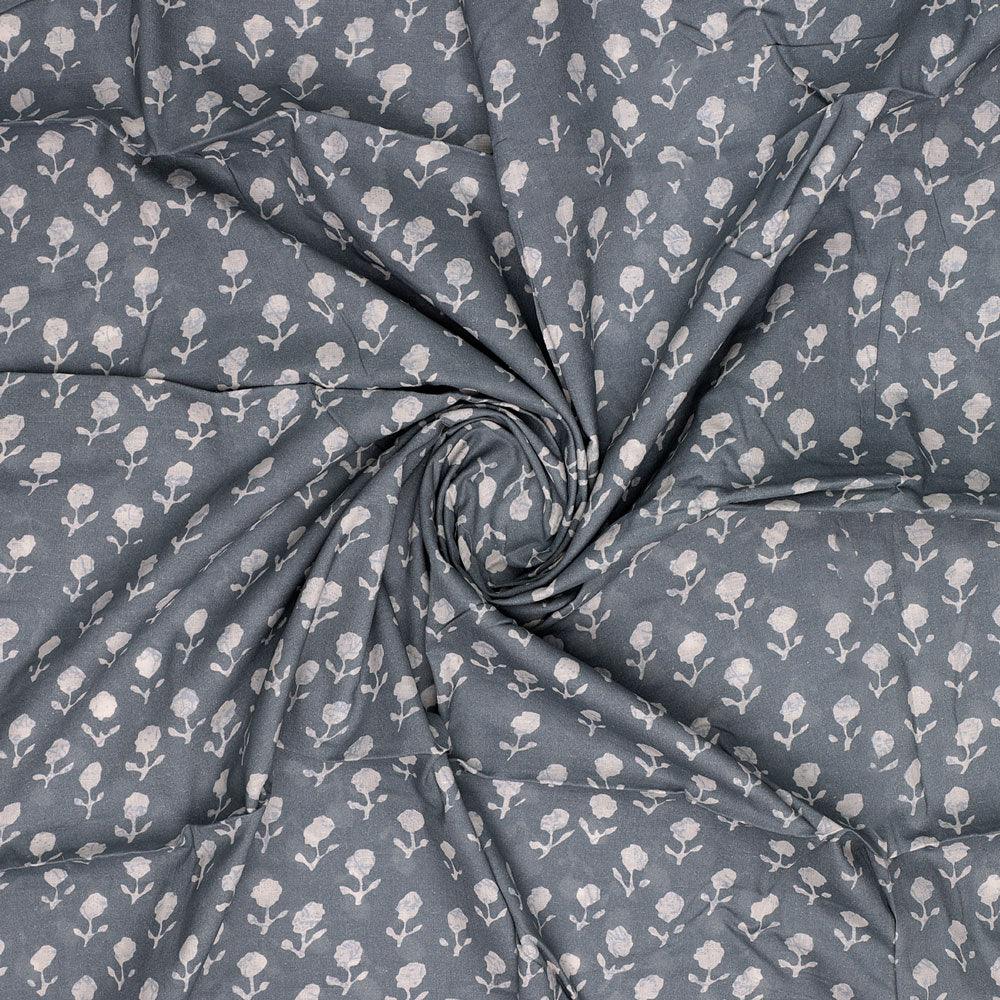 Iris Small Flower Digital Printed Fabric - Pure Cotton - FAB VOGUE Studio®