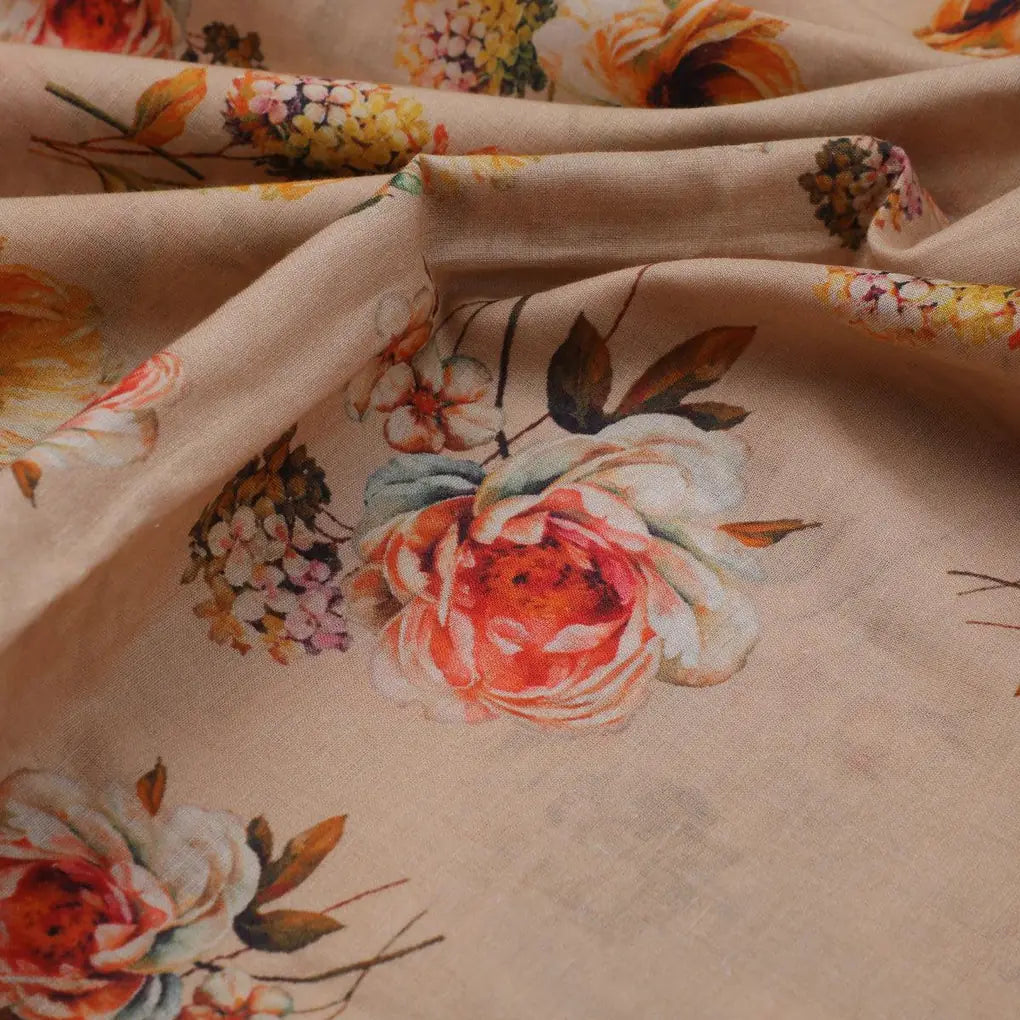 Hawaiian Zinnia Flower Roses Digital Printed Fabric - Pure Cotton – pco 0 ta08562p6 108 hawaiian zinnia flower roses digital printed fabric pure cotton 3