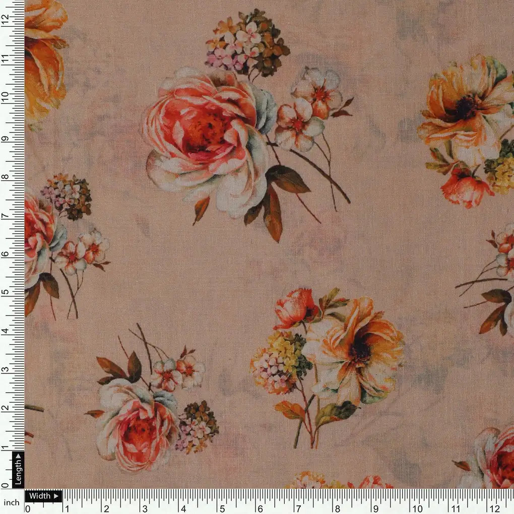 Hawaiian Zinnia Flower Roses Digital Printed Fabric - Pure Cotton – pco 0 ta08562p6 108 hawaiian zinnia flower roses digital printed fabric pure cotton 4