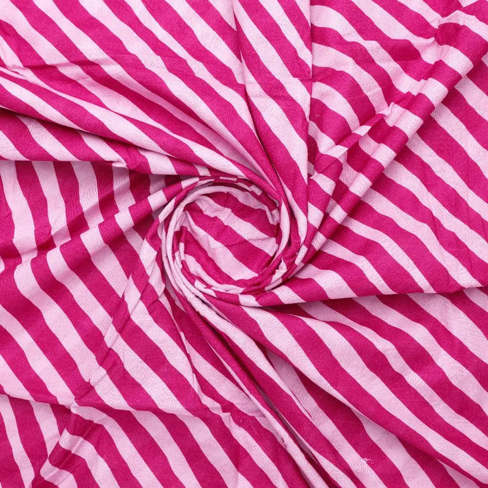 Pink Breton Stripes Pattern Digital Printed Fabric - Pure Cotton – pco 0 ta08570p8 108 pink breton stripes pattern digital printed fabric pure cotton 1
