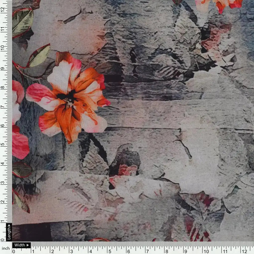 Periwinkle Flower Paper Art Digital Printed Fabric - Pure Cotton – pco 0 ta08592 108 periwinkle flower paper art digital printed fabric pure cotton 4
