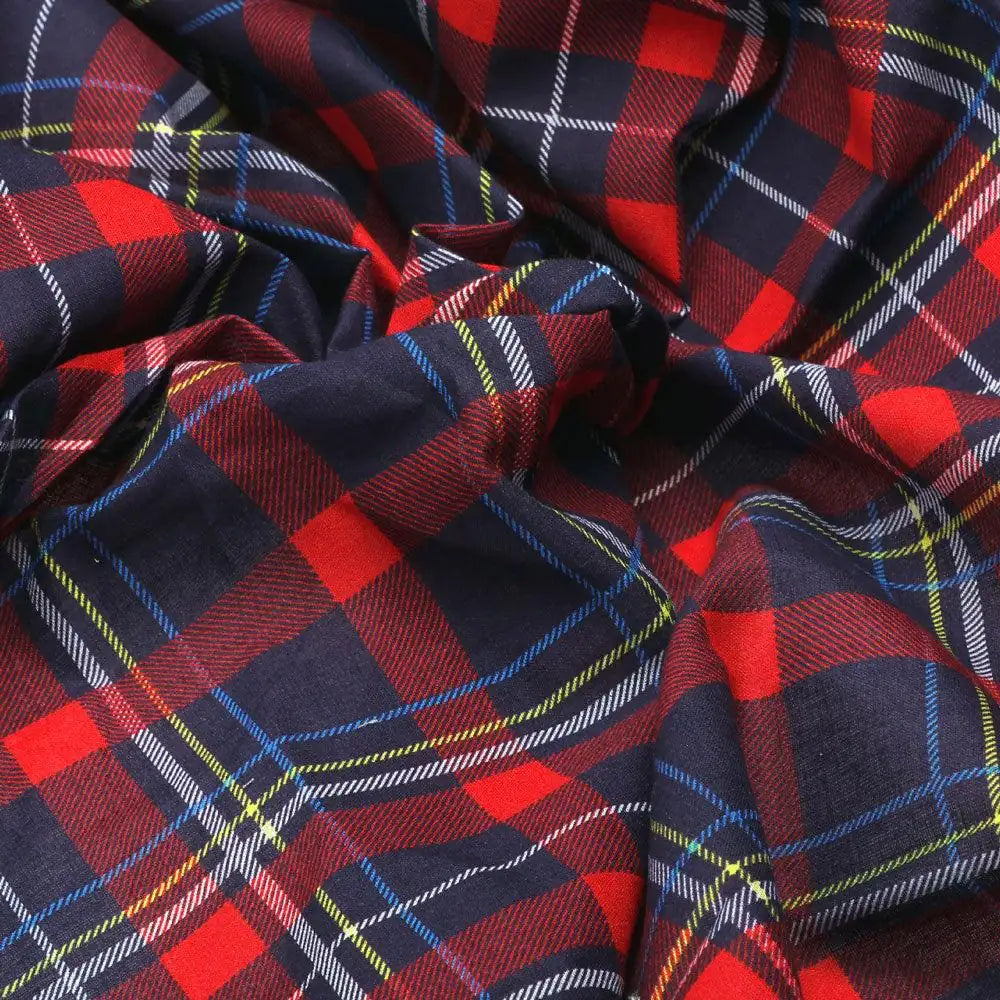 Gingham Pattern With Red And Blue Colour Digital Printed Fabric - Pure Cotton – pco 0 ta08596 108 gingham pattern with red and blue colour digital printed fabric pure cotton 3