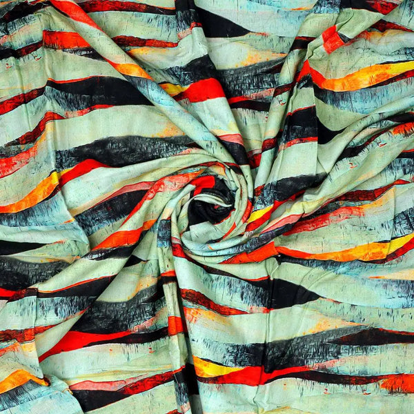 Hawaaian Waving Watercolour Digital Printed Fabric - Pure Cotton – pco 0 ta08617 108 hawaaian waving watercolour digital printed fabric pure cotton 1