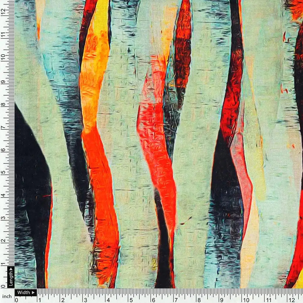 Hawaaian Waving Watercolour Digital Printed Fabric - Pure Cotton – pco 0 ta08617 108 hawaaian waving watercolour digital printed fabric pure cotton 4