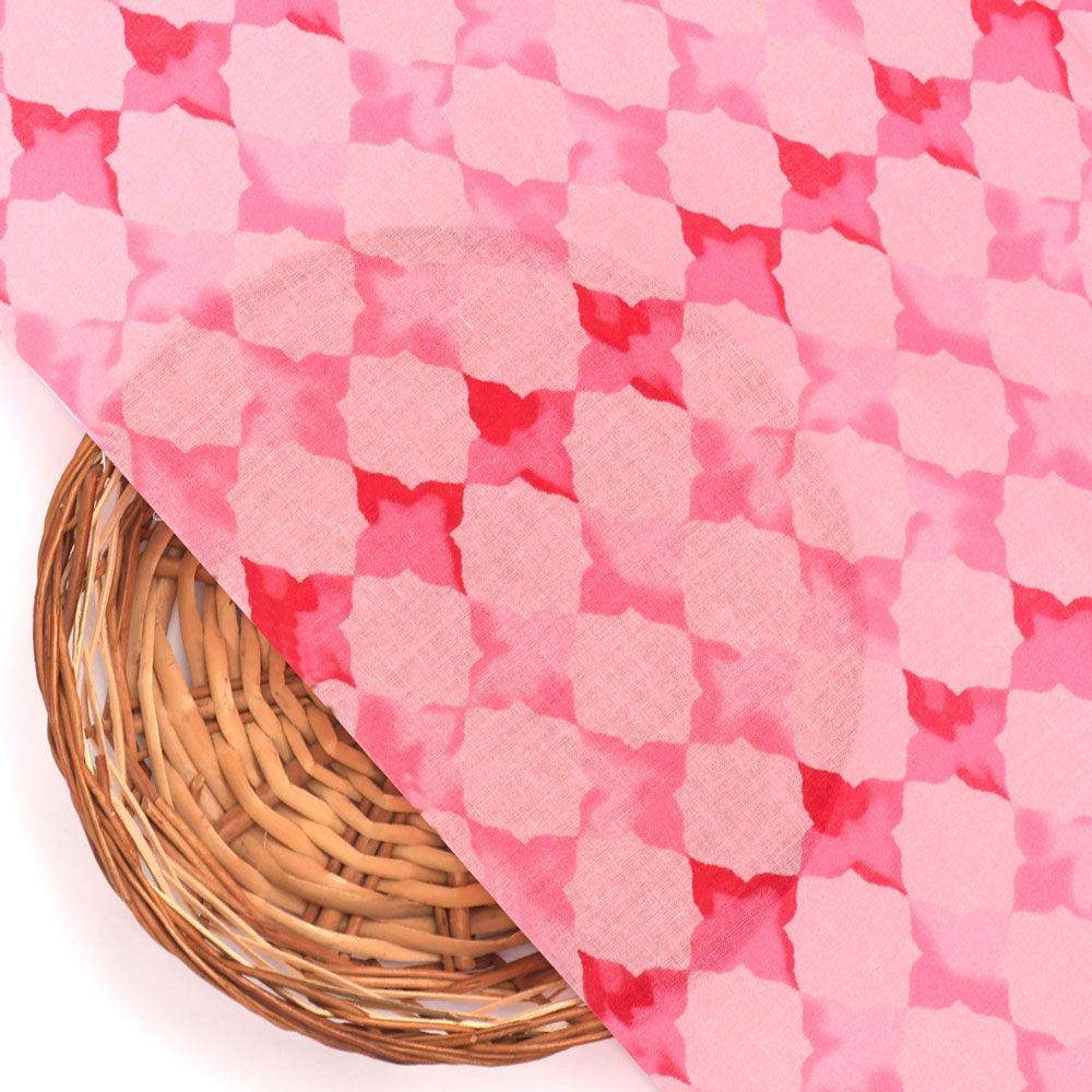 Lattice Star Patterns Digital Printed Fabric - Pure Cotton - FAB VOGUE Studio®