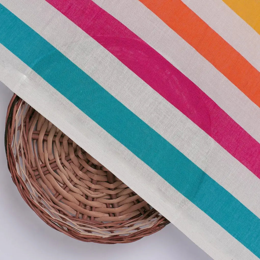 Morden Rainbow Strips Printed Fabric - Pure Cotton – pco 0 ta08736 108 morden rainbow strips printed fabric pure cotton 2