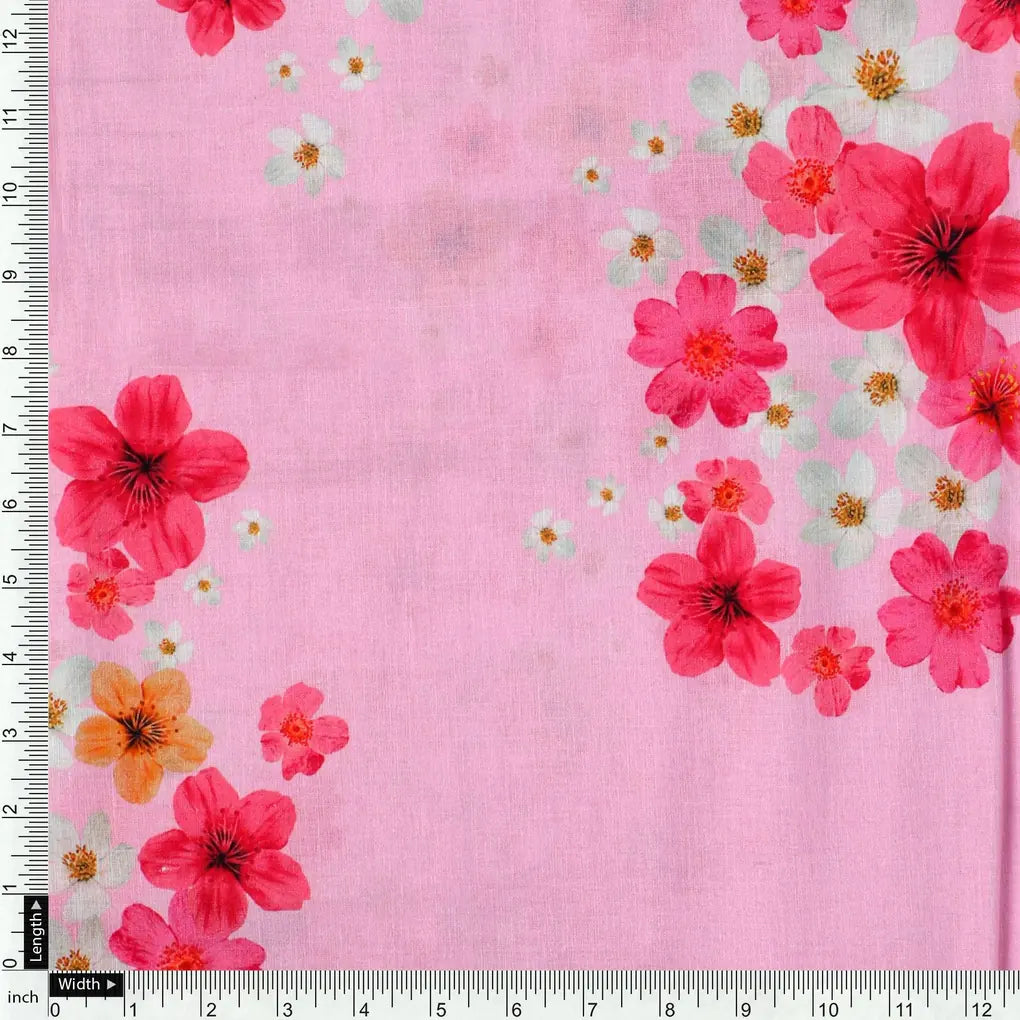 Lovely Pinkish Chintz Flower Digital Printed Fabric - Pure Cotton – pco 0 ta08746p2 108 lovely pinkish chintz flower digital printed fabric pure cotton 4