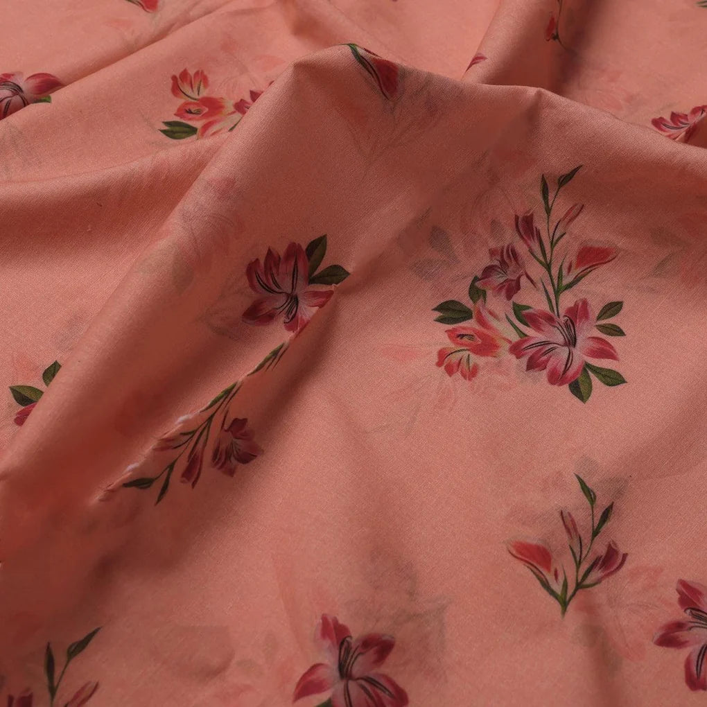 Lovely Pink Orchid Bunch Digital Printed Fabric - Pure Cotton – pco 0 ta08792 108 lovely pink orchid bunch digital printed fabric pure cotton 3