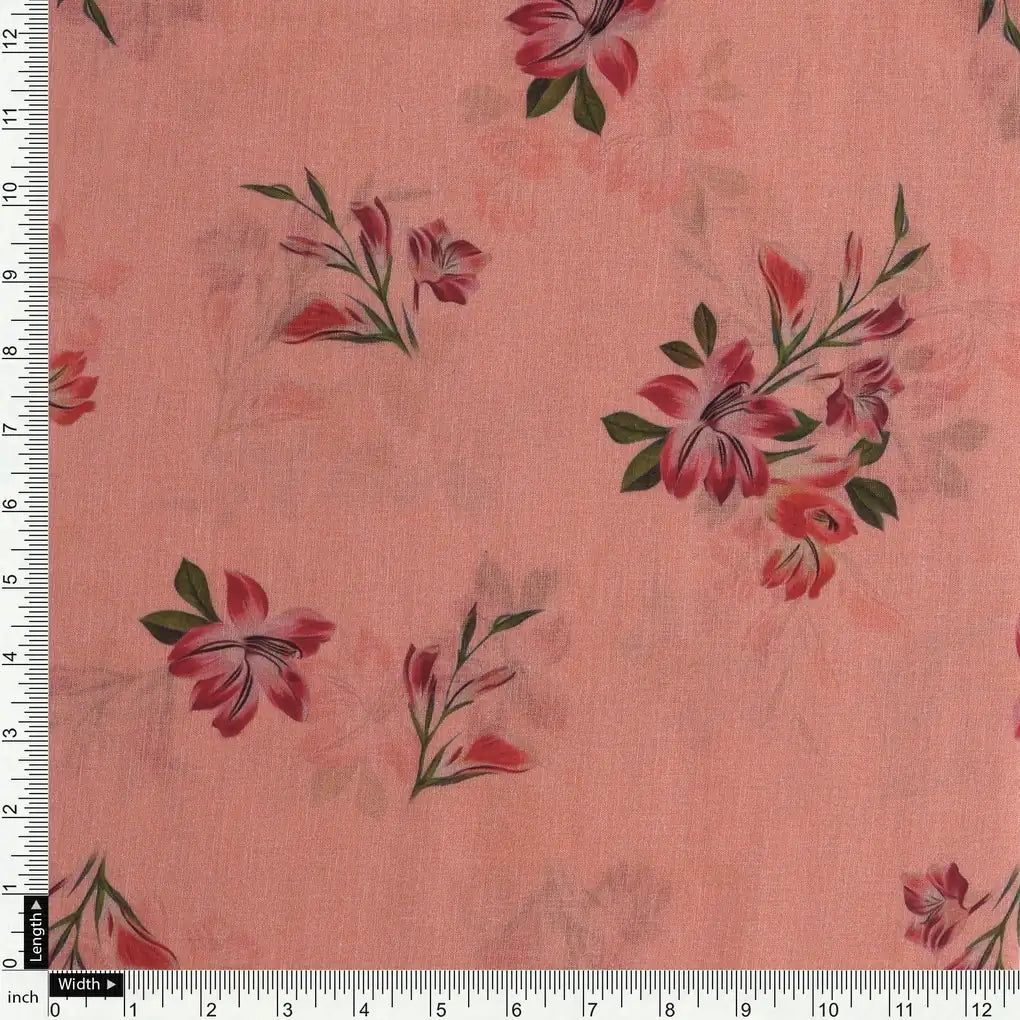 Lovely Pink Orchid Bunch Digital Printed Fabric - Pure Cotton – pco 0 ta08792 108 lovely pink orchid bunch digital printed fabric pure cotton 4